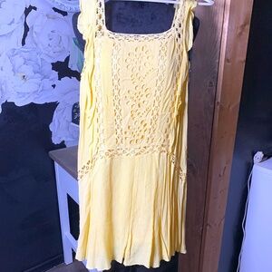 Free People yellow sundress sz small boho, summer vibes